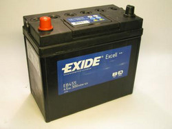Аккумуляторная батарея Exide 45 А/ч, 300 А | Артикул EB455