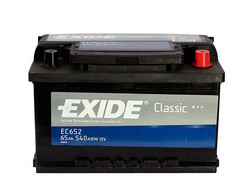 Аккумуляторная батарея Exide 65 А/ч, 540 А | Артикул EC652
