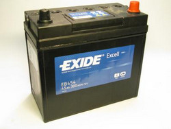 Аккумуляторная батарея Exide 45 А/ч, 300 А | Артикул EB454