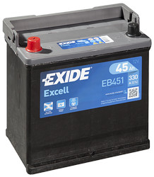 Аккумуляторная батарея Exide 45 А/ч, 330 А | Артикул EB451