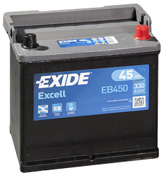 Аккумуляторная батарея Exide 45 А/ч, 330 А | Артикул EB450