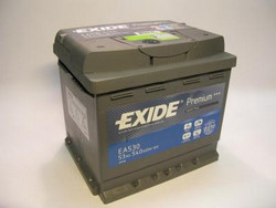 Аккумуляторная батарея Exide 53 А/ч, 540 А | Артикул EA530