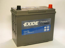 Аккумуляторная батарея Exide 45 А/ч, 390 А | Артикул EA456