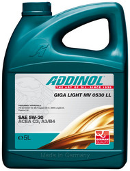 Купить моторное масло Addinol Giga Light MV 0530 LL 5W-30, 5л Синтетическое | Артикул 4014766241108